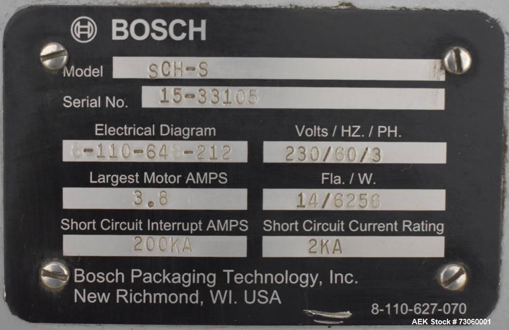 Usado- Selladora de banda continua de alta velocidad de alta velocidad modelo S-CH-S de Bosch. Diseñado para sellar supersac...