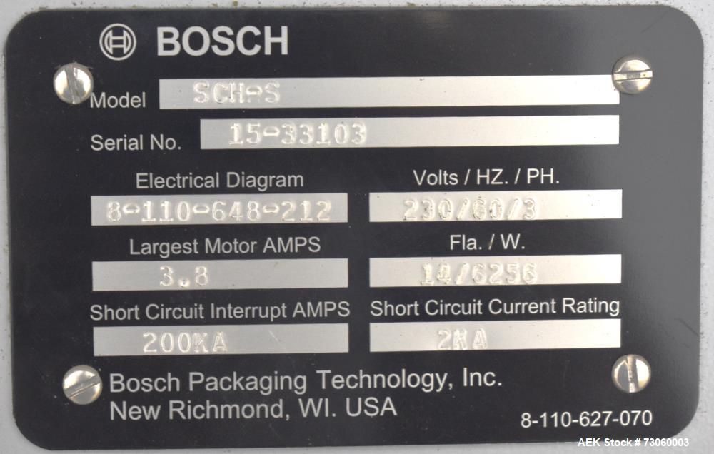 Usado- Selladora de banda continua de alta velocidad de alta velocidad modelo S-CH-S de Bosch. Diseñado para sellar supersac...