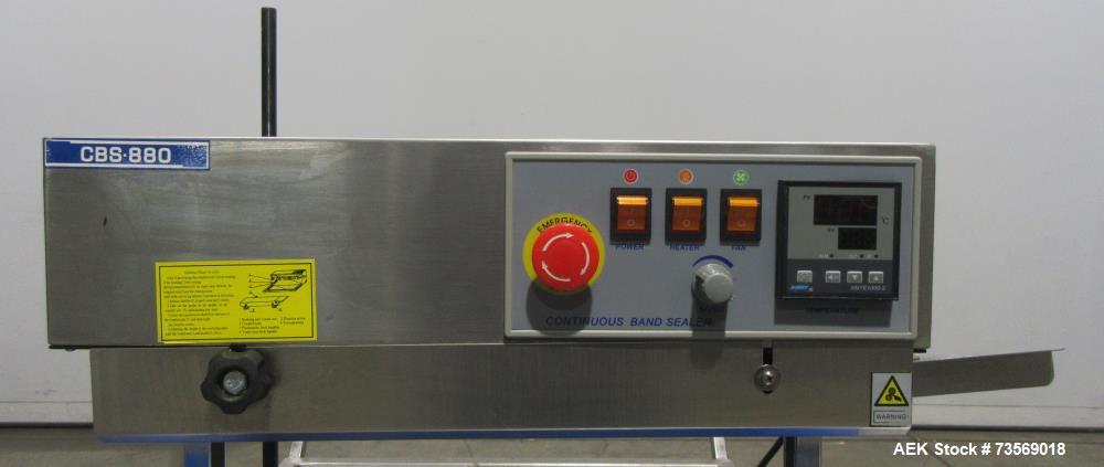 Used SealerSales CBS-880 Continuous Band Sealer – 630 in/min, 1/2" Seal Width (2013)
