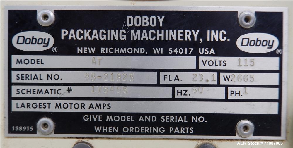 Used Doboy (Bosch) Model AT Continuous Rotary Bag Sealer