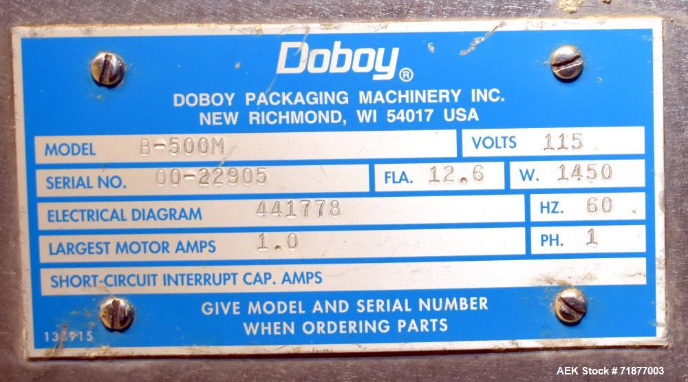 Used Bosch Doboy B-500M Horizontal Mount, Validatable Band Sealer with Trimmer.