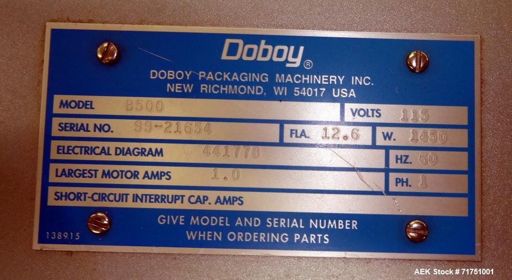 Used Doboy Model B500 Bag Sealer with Bag Trimmer