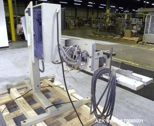 Used Fres-Co Systems Band Sealer, Model FSU-103. Capable of sealing up to 16 Bags per minute. Handles bags from 5 to 100 lbs. Bag clearance height from 24"up to 54" Approximately 21" long traveling s...