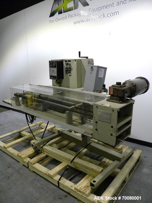 Used Fres-Co Systems Band Sealer, Model FSU-103. Capable of sealing up to 16 Bags per minute. Handles bags from 5 to 100 lbs. Bag clearance height from 24"up to 54" Approximately 21" long traveling s...