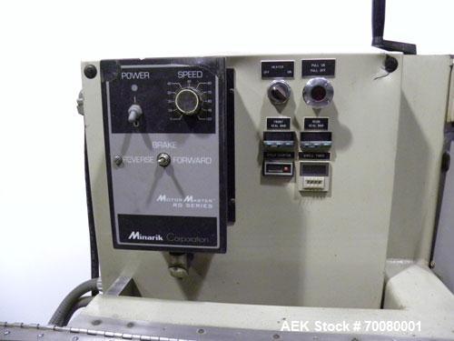 Used Fres-Co Systems Band Sealer, Model FSU-103. Capable of sealing up to 16 Bags per minute. Handles bags from 5 to 100 lbs. Bag clearance height from 24"up to 54" Approximately 21" long traveling s...