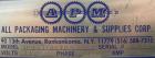 Used All Packaging Machinery horizontal conveyorized band sealer, model HCBS1/8 CTP-12X10. Approximately 25