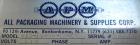 Used All Packaging Machinery (APM) Vertical Rotary Band Sealering System, Model VBS-3/8-DH-10+P.R. Machine has variable speeds pf up to 540 inches per minute. Has a 5