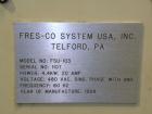 Used Fres-Co Systems Band Sealer, Model FSU-103. Capable of sealing up to 16 Bags per minute. Handles bags from 5 to 100 lbs. Bag clearance height from 24
