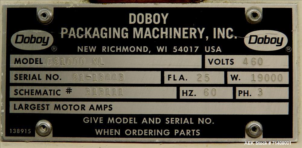 Used- Doboy (Bosch) Model GS1000 XL Bag Sealer.