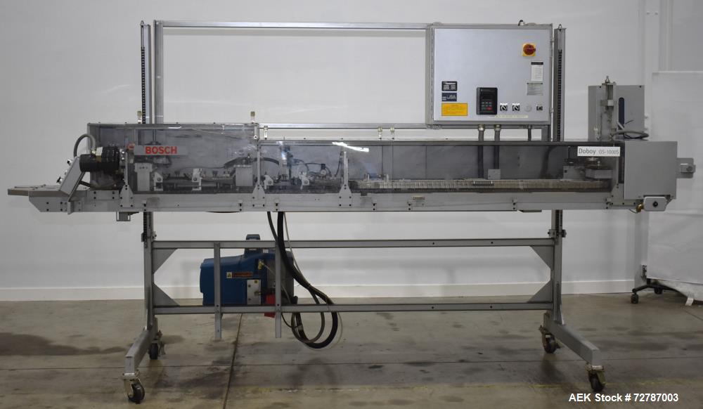 Used- Doboy (Bosch) Model GS1000S Double Fold Left-To-Right Bag Sealer. Machine is rated for speeds up to 100' of bags per m...