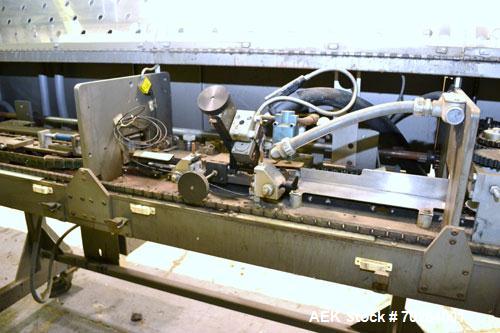 Used Doboy GS1000 double fold glue sealer capable of speeds up to 85 feet per minute. High Speed Heat Sealer for paper bags has two 3/4" folds for a strong sift proof closure. Has a Nordson Hot Melt ...