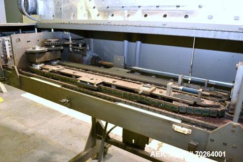 Used Doboy GS1000 double fold glue sealer capable of speeds up to 85 feet per minute. High Speed Heat Sealer for paper bags has two 3/4" folds for a strong sift proof closure. Has a Nordson Hot Melt ...