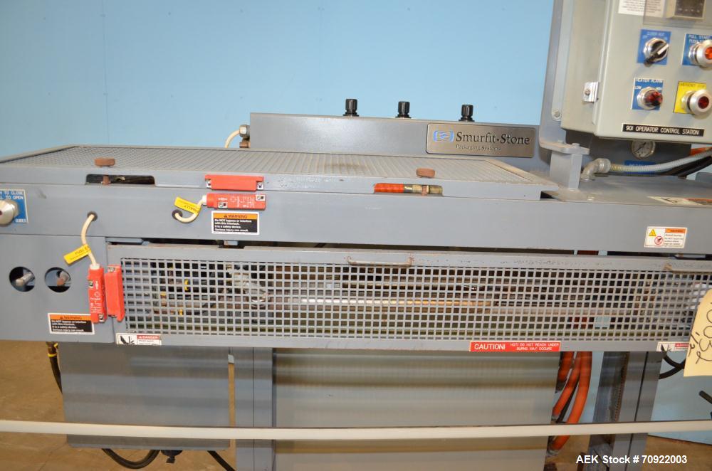 Used Altivity Packaging Model 901 Band Sealer / Closer. Designed for bags, approximate 48” long band length. With horizontal rubber belt take away conveyor in steel frame 12” x 174” long. .230 Volt, ...