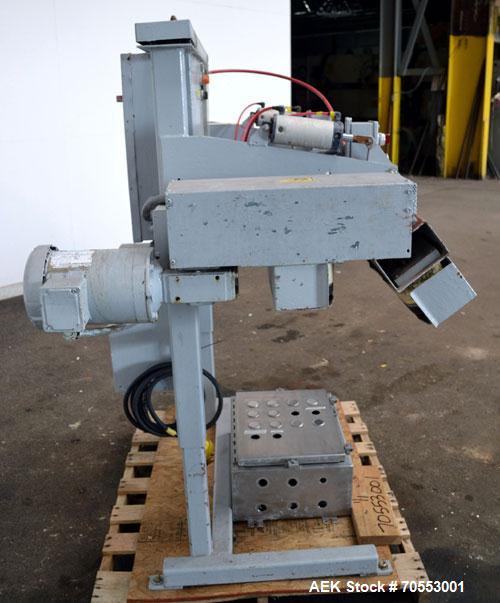 Used Fischbein Model FB 6000 Pinch Bag Sealer. Can operate at speeds up to 85' per minute depending on bag structure. Can handle a bag size range of: (width) 12-26" (30-66cm), (height)) up to 45" (11...