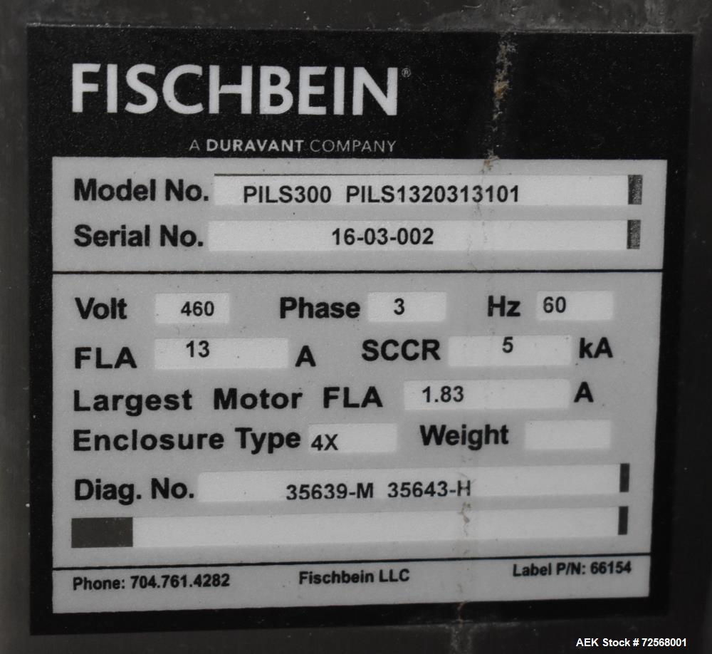 Fischbein PILS 300 Super Pinch Pre-Glued Bag Sealer With Inner Liner Sealer