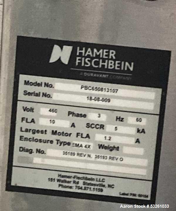 Used Hamer Fischbein PBC6000 Pinch Bag Sealer with Full Control Panel – Lightly Used Condition