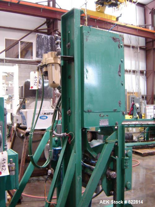 USED: Stone Container model US 2000 ultra sonic valve bag sealer with low hours. Hour meter 868 hours.