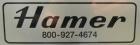 Unused- Hamer Model 500 HS Hot Air Bag/Pillow Sealer. The model 500 HS is designed for sealing pillow style or bottom gusset pre-made polyethylene bags up to 8 mils in thickness. Standard DC variable...