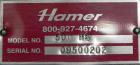 Unused- Hamer Model 500 HS Hot Air Bag/Pillow Sealer. The model 500 HS is designed for sealing pillow style or bottom gusset pre-made polyethylene bags up to 8 mils in thickness. Standard DC variable...