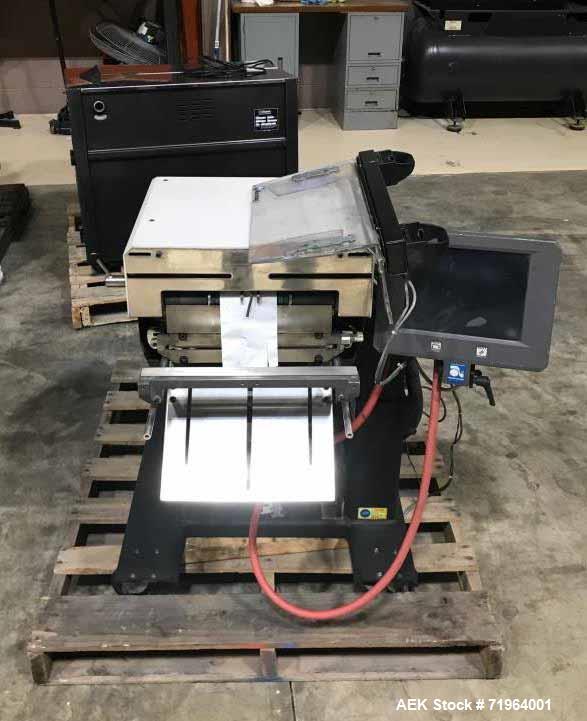 Used Automated Packaging Systems Autobag Model AB 180 Bagger. Capable of up to 80 bags per minute. Has bag size range of 2" to 11" wide X 3" to 22" long, bag thickness of 1.0 to 4.0 mil, and Pass-thr...