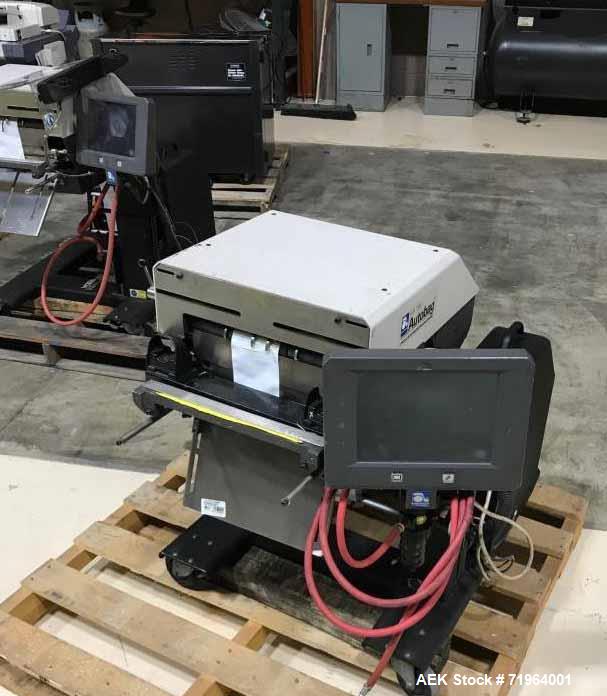 Used Automated Packaging Systems Autobag Model AB 180 Bagger. Capable of up to 80 bags per minute. Has bag size range of 2" to 11" wide X 3" to 22" long, bag thickness of 1.0 to 4.0 mil, and Pass-thr...