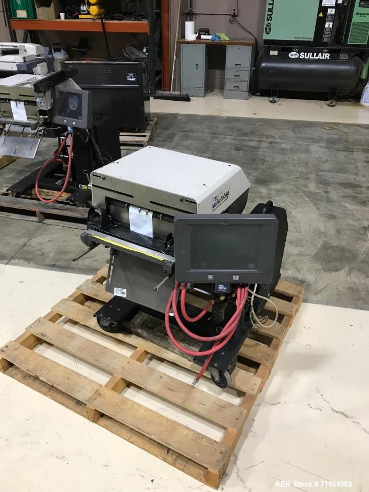Used Automated Packaging Systems Autobag Model AB 180 Bagger. Capable of up to 80 bags per minute. Has bag size range of 2" to 11" Wide X 3" to 22" Long, bag thickness of 1.0 to 4.0 mil, and Pass-thr...
