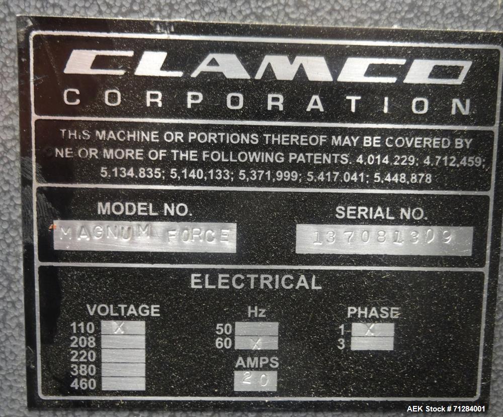 Used Clamco Model "Magnum Force" Impulse Bagger with printer