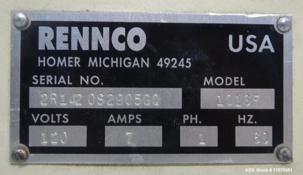 Used Rennco Model 101SF Vertical L-Bar Sealer