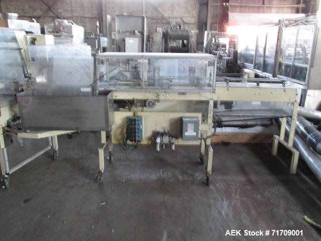 Used Rennco L Bar Sealer, Model 101, Serial# 3RU824M3885GS. Capable of speeds up to 60 per minute depending on the package size. Materials from 75 gauge to 4 mil with 3" core, maximum 12" roll diamet...