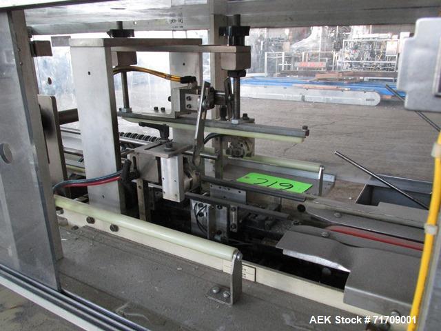 Used Rennco L Bar Sealer, Model 101, Serial# 3RU824M3885GS. Capable of speeds up to 60 per minute depending on the package size. Materials from 75 gauge to 4 mil with 3" core, maximum 12" roll diamet...