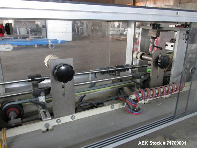 Used Rennco L Bar Sealer, Model 101, Serial# 3RU824M3885GS. Capable of speeds up to 60 per minute depending on the package size. Materials from 75 gauge to 4 mil with 3" core, maximum 12" roll diamet...