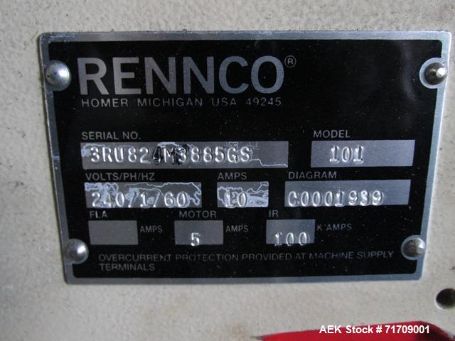 Used- Rennco L Bar Sealer, Model 101, Serial# 3RU824M3885GS. Capable of speeds up to 60 per minute depending on the package ...