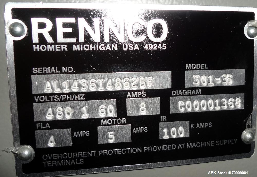Used Rennco 501-36 Single Lane Vertical L-Bar Sealer