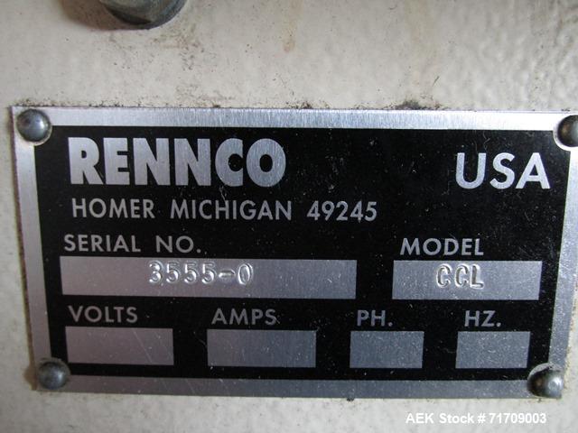 Used- Rennco L Bar Sealer, Model 501-36, Serial# 3L836T4180BE. Materials from 50 gauge to 4 mil with 3" diameter core and ma...