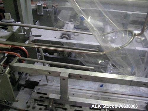 Used Rennco Dual 501 Vertical L-Bar Sealer with model CCL (cup counter loader). Horizontal seal approximately 36" wide, vertical seal is approximately 22" long. Has scrap removal and dual cleated 24"...