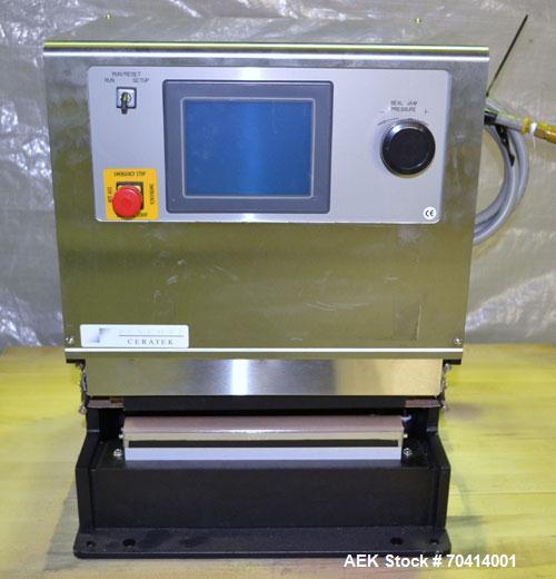 Used Sencorp Model 12-P/2 Benchtop Bag Sealer. Constant heat design with a 12" wide seal jaw x 1" deep seal. Includes a P-Series LCD touch screen HMI, and emergency stop. 1/50/60/120V. Built 2005.