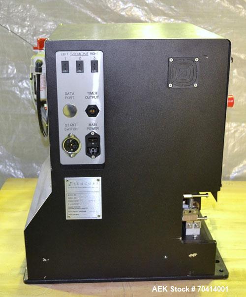 Used Sencorp Model 12-P/2 Benchtop Bag Sealer. Constant heat design with a 12" wide seal jaw x 1" deep seal. Includes a P-Series LCD touch screen HMI, and emergency stop. 1/50/60/120V. Built 2005.
