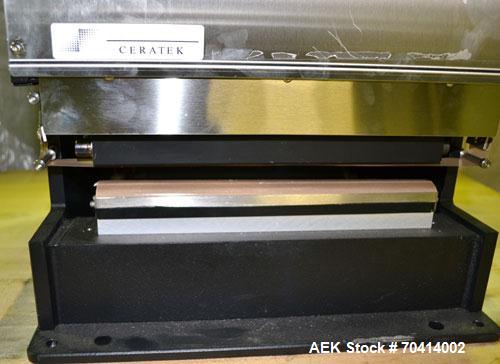 Used Sencorp Model 12-P/2 Benchtop Bag Sealer. Constant heat design with a 12" wide seal jaw x 1" deep seal. Includes a P-Series LCD touch screen HMI, and emergency stop. 1/50/60/120V. Built 2005.