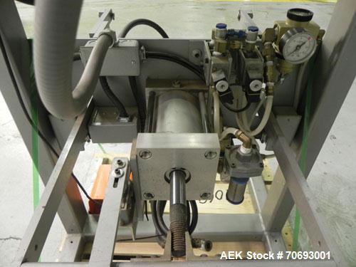 Used Vertrod Thermal Impulse Heat Sealer, Model 14P/PTV. Approximately 14” long heat sealing area, foot pedal controls.  1300 Watts, 115/120 volt AC.  Mounted on a carbon steel frame.