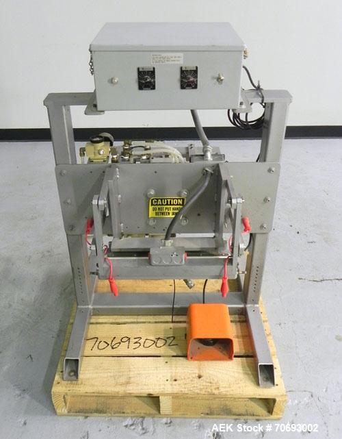Used Vertrod Model 14P/PTV Thermal Impulse Heat Sealer.  Approximately 14" long heat sealing area, foot pedal controls. 1250 Watts, 115/120 volt AC.  Mounted on a carbon steel frame.