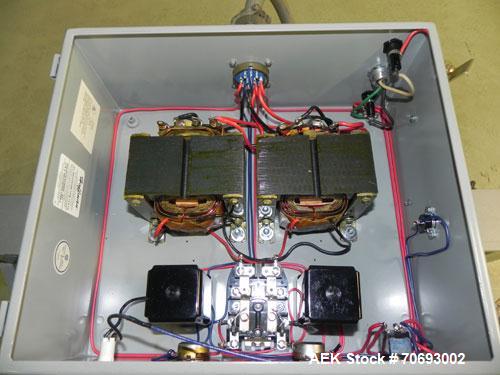 Used Vertrod Model 14P/PTV Thermal Impulse Heat Sealer.  Approximately 14" long heat sealing area, foot pedal controls. 1250 Watts, 115/120 volt AC.  Mounted on a carbon steel frame.