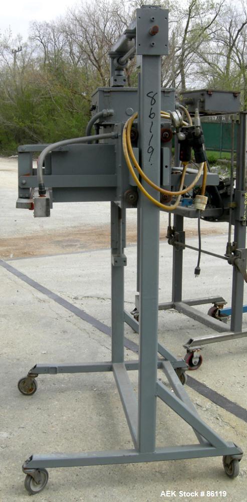 USED: Vertrod horizontal impulse heat sealing machine, model 36PPVS-1/4. 36" wide seal range. Manually adjustable height. Mounted on a carbon steel frame with casters.
