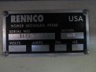 Used Rennco L Bar Sealer, Model 101, Serial# 3RU824M3885GS. Capable of speeds up to 60 per minute depending on the package size. Materials from 75 gauge to 4 mil with 3