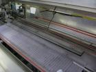 Used Rennco Dual 501 Vertical L-Bar Sealer with model CCL (cup counter loader). Horizontal seal approximately 36