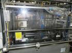 Used Rennco Dual 501 Vertical L-Bar Sealer with model CCL (cup counter loader). Horizontal seal approximately 36