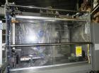 Used Rennco Dual 501 Vertical L-Bar Sealer with model CCL (cup counter loader). Horizontal seal approximately 36