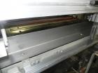Used Rennco Dual 501 Vertical L-Bar Sealer with model CCL (cup counter loader). Horizontal seal approximately 36