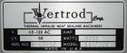 Used Vertrod Model 14P/PTV Thermal Impulse Heat Sealer.  Approximately 14