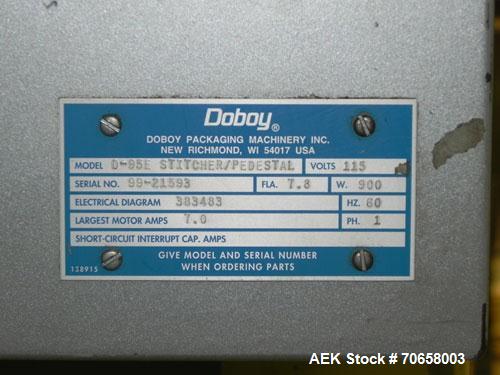 Used Doboy Model D-95E Sewing Head Bag Stitcher