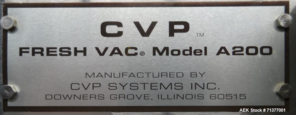 Used CVP Systems Model A-200 Modified Atmosphere Overhead Vacuum Bag Sealer